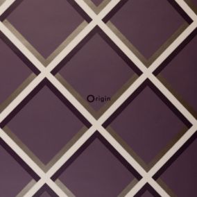 Origin Wallcoverings papier peint géométrique violet - 52 cm x 10,05 m - 307126