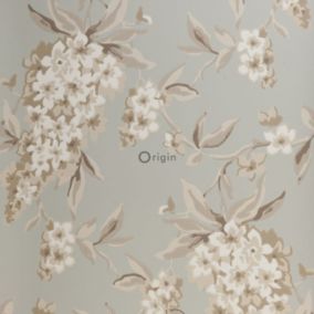 Origin Wallcoverings papier peint glycine de Chine bleu glace - 52 cm x 10,05 m - 307138