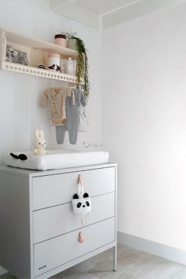 Origin Wallcoverings papier peint grande étoile rose clair et blanc mat - 53 cm x 10,05 m - 347504
