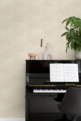 Origin Wallcoverings papier peint graphique 3D beige clair 50 x 900 cm