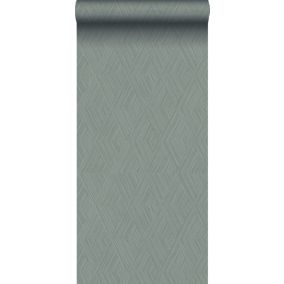 Origin Wallcoverings papier peint graphique 3D gris vert - 50 x 900 cm - 347842