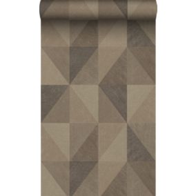 Origin Wallcoverings papier peint graphique 3D marron - 50 x 900 cm - 347894