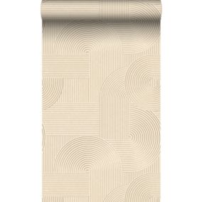 Origin Wallcoverings papier peint graphique 3D sable beige - 0.53 x 10.05 m - 348015