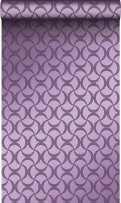 Origin Wallcoverings papier peint graphique violet - 53 cm x 10,05 m - 345736