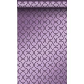 Origin Wallcoverings papier peint graphique violet - 53 cm x 10,05 m - 345736