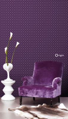 Origin Wallcoverings papier peint graphique violet - 53 cm x 10,05 m - 345736