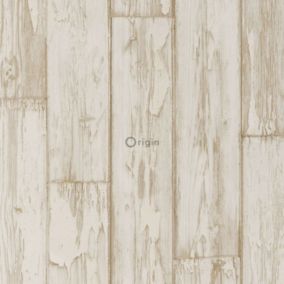 Origin Wallcoverings papier peint imitation bois beige - 52 cm x 10,05 m - 307145