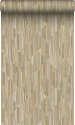 Origin Wallcoverings papier peint imitation bois en 3D beige - 50 x 900 cm - 347866