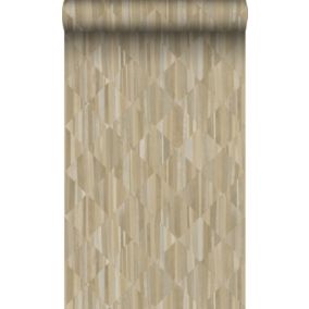 Origin Wallcoverings papier peint imitation bois en 3D beige - 50 x 900 cm - 347866