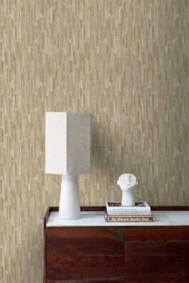 Origin Wallcoverings papier peint imitation bois en 3D beige - 50 x 900 cm - 347866