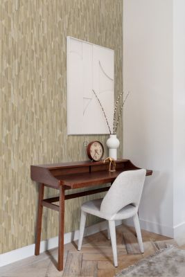Origin Wallcoverings papier peint imitation bois en 3D beige - 50 x 900 cm - 347866