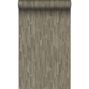 Origin Wallcoverings papier peint imitation bois en 3D marron clair - 50 x 900 cm - 347870