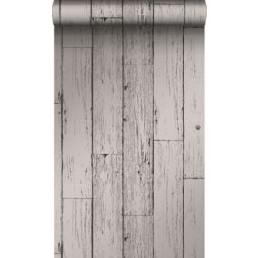 Origin Wallcoverings papier peint imitation bois gris foncé - 53 cm x 10,05 m - 347552