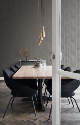 Origin Wallcoverings papier peint imitation bois gris foncé - 53 cm x 10,05 m - 347559
