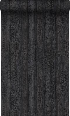 Origin Wallcoverings papier peint imitation bois noir - 53 cm x 10,05 m - 347531