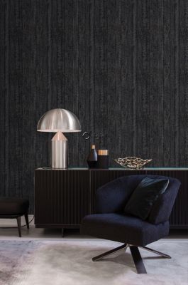 Origin Wallcoverings papier peint imitation bois noir - 53 cm x 10,05 m - 347531