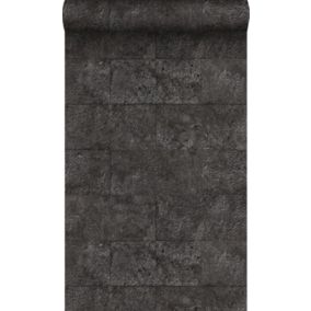 Origin Wallcoverings papier peint imitation pierre noir - 53 cm x 10,05 m - 347583