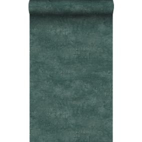 Origin Wallcoverings papier peint imitation pierre vert émeraude - 53 cm x 10,05 m - 347561