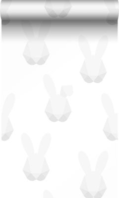 Origin Wallcoverings papier peint lapins origami gris chaud clair - 53 cm x 10,05 m - 347491