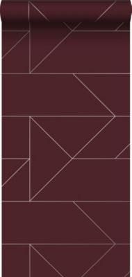 Origin Wallcoverings papier peint lignes graphiques rouge - 0,53 x 10,05 m - 347727