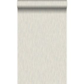 Origin Wallcoverings papier peint lin beige brillante - 53 cm x 10,05 m - 347363