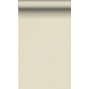 Origin Wallcoverings papier peint lin beige chaud - 53 cm x 10,05 m - 347011