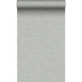 Origin Wallcoverings papier peint lin bleu gris - 0,53 x 10,05 m - 347639