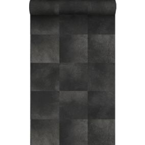 Origin Wallcoverings papier peint motif en peau d'animal gris charbon de bois - 53 cm x 10,05 m - 347326