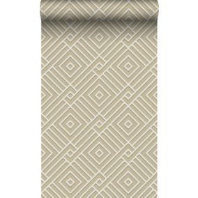 Origin Wallcoverings papier peint motif graphique 3D beige - 50 x 900 cm - 347978