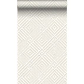 Origin Wallcoverings papier peint motif graphique 3D blanc - 50 x 900 cm - 347977