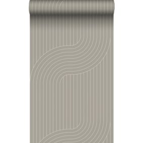 Origin Wallcoverings papier peint motif graphique gris chaud - 50 x 900 cm - 347965