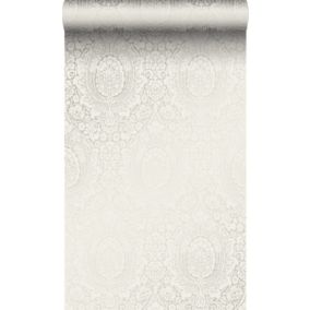 Origin Wallcoverings papier peint ornement beige brillante - 53 cm x 10,05 m - 347328
