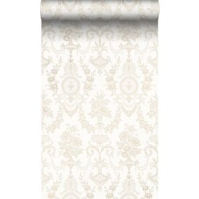 Origin Wallcoverings papier peint ornement blanc - 53 cm x 10,05 m - 326134