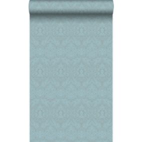 Origin Wallcoverings papier peint ornement bleu glace - 53 cm x 10,05 m - 346246