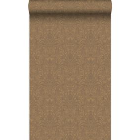 Origin Wallcoverings papier peint ornement bronze brillant - 53 cm x 10,05 m - 346533