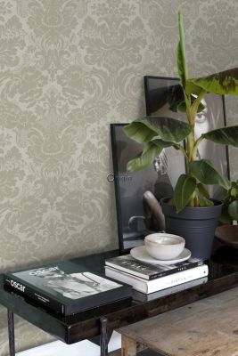 Origin Wallcoverings papier peint ornement marron clair - 53 cm x 10,05 m - 347034