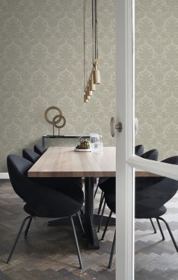 Origin Wallcoverings papier peint ornement marron clair - 53 cm x 10,05 m - 347034