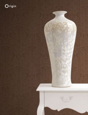 Origin Wallcoverings papier peint ornement marron et or brillant - 53 cm x 10,05 m - 345416