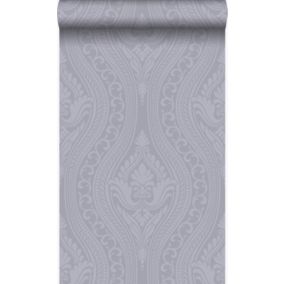 Origin Wallcoverings papier peint ornement violet et gris - 53 cm x 10,05 m - 346631