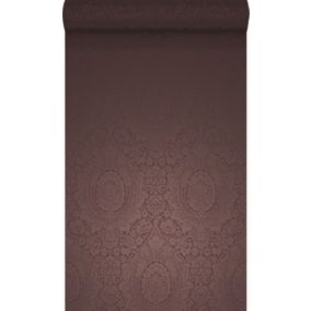 Origin Wallcoverings papier peint ornement violet foncé - 53 cm x 10,05 m - 345435