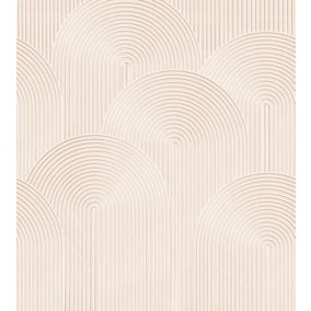 Origin Wallcoverings papier peint panoramique graphique 3D beige crème clair - 2.5 x 2.79 m - 357331