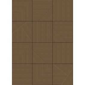 Origin Wallcoverings papier peint panoramique imitation bois en 3D marron - 200 x 279 cm - 357315