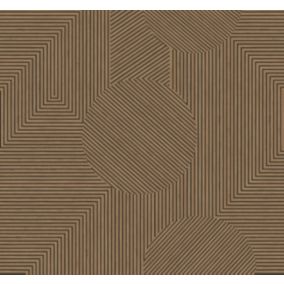 Origin Wallcoverings papier peint panoramique imitation bois en 3D marron - 300 x 279 cm - 357314