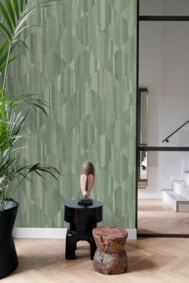 Origin Wallcoverings papier peint panoramique imitation bois en 3D vert grisé - 1,5 x 2,79 m - 357298