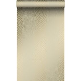 Origin Wallcoverings papier peint peau de serpent bronze brillant - 53 cm x 10,05 m - 347341