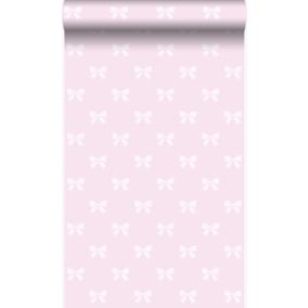 Origin Wallcoverings papier peint petits noeuds ruban rose brillant - 53 cm x 10,05 m - 346844