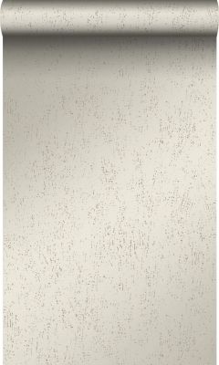 Origin Wallcoverings papier peint plaque métallique vieillie, altérée et touchée par les intempéries argent chaud - 53 cm x 10,05