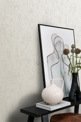 Origin Wallcoverings papier peint plaque métallique vieillie, altérée et touchée par les intempéries argent chaud - 53 cm x 10,05