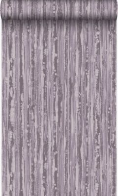 Origin Wallcoverings papier peint à rayures gris violet clair et gris chaud - 53 cm x 10,05 m - 346641