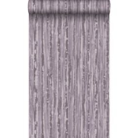 Origin Wallcoverings papier peint à rayures gris violet clair et gris chaud - 53 cm x 10,05 m - 346641